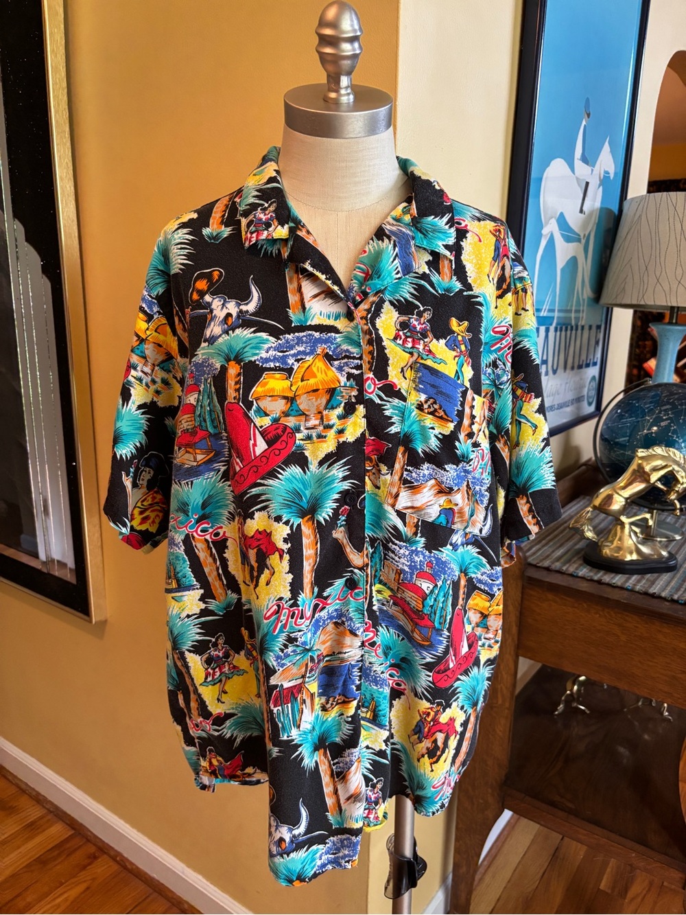 vintage 80’s bright print shirt